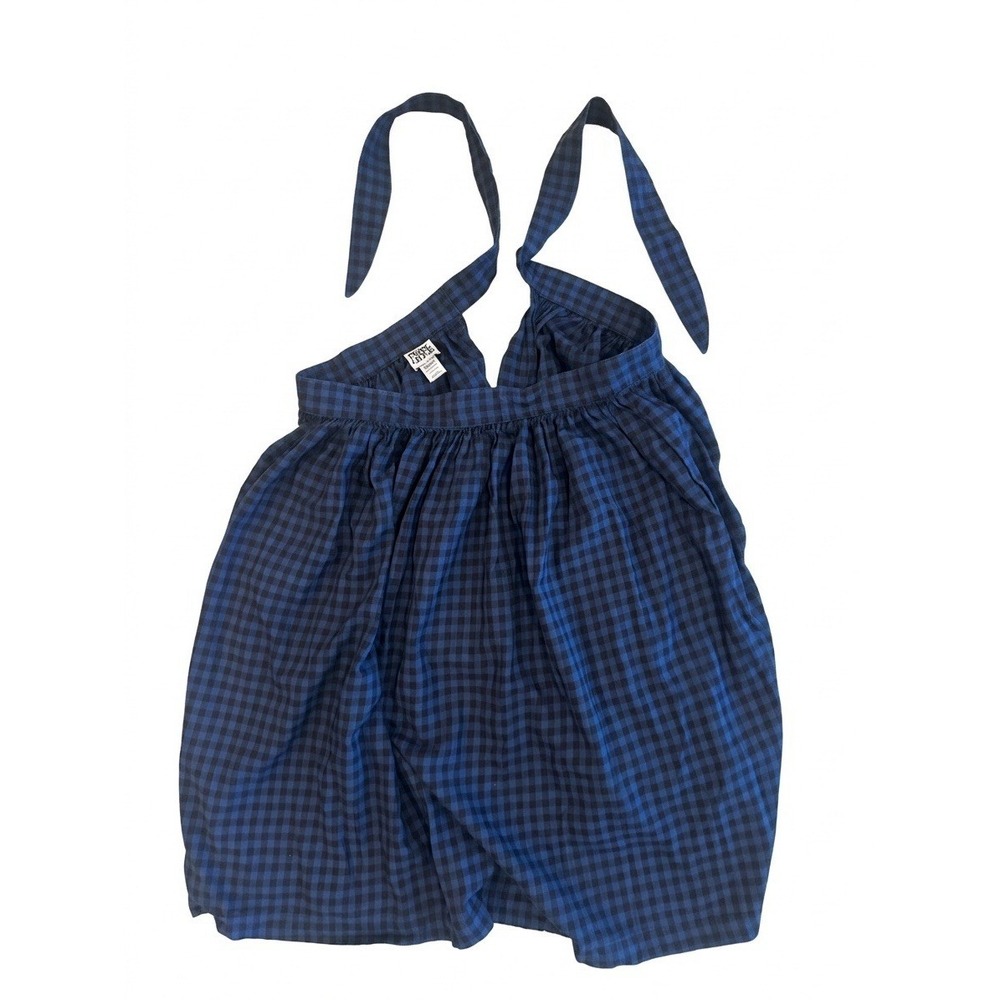 Prairie Underground Apron One Size Checkered Blue/Black Women USA Cotton Pockets
